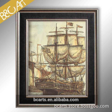 Spectacular picture for lobby famous sailboat oil painting modern wall paper wholesale